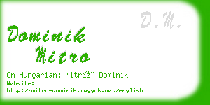 dominik mitro business card